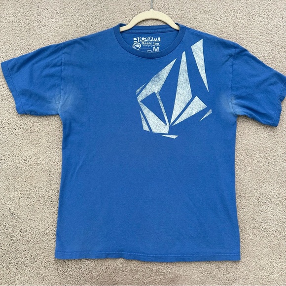 00s Volcom Blue White Streetwear Logo Graphic Tee-Y2K Skateboard Surf Snowboard - Picture 10 of 13